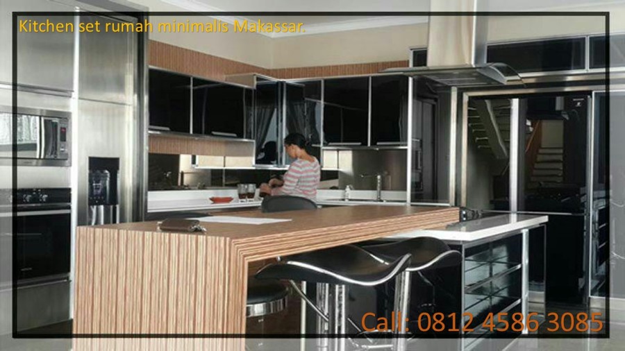 Call: 0812-4586-3085. Jasa tukang kitchen set rumah minimalis makassar.
